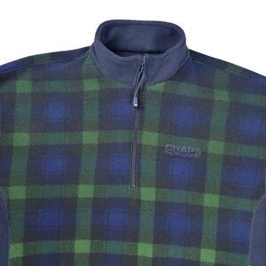 Vintage Chaps Ralph Lauren Fleece Jacket Men's Size Medium Multicolored Plaid